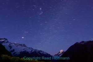 Even a five minute exposure shows so much movement in the stars that they become short streaks of light. Nikon D800, ISO 320, 303 seconds, f/4.5, 0.0 EV, 16-35mm lens. Photo copyright Reed Hoffmann.