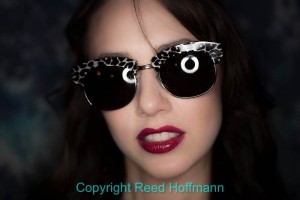 Thanks to the lenses in these sunglasses, you can easily see the shape of the ringflash around the lens. Nikon D610, ISO 200, shutter speed of 1/160 at f/2.8, 50mm f/1.8 lens. Photo copyright Reed Hoffman.