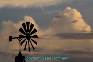With the blades now clearly visible, I also made sure to frame the windmill in front of some white clouds to make sure the blades clearly stood out. Nikon D610, Sunny white balance. ISO 125, 1/200 at f/8, EV 0.0, 70-300mm lens at 240mm. Photo copyright Reed Hoffmann.