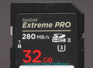 This SanDisk card is not only very fast (280 MB/s), but it's also a U3 card, so could be used for recording video at 4K.
